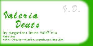 valeria deuts business card